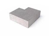 Schellevis trap HOEKSTUK 90   40/20  BUITEN grey 60X60 CM
