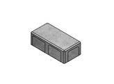 WATERDOORLATENDE BETONKLINKER GRIJS 22x11x8 cm  BENOR   Accedo 