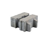 WATERPASSERENDE BETON BETONKLINKER ECO BLOCK  LIJNMOTIEF  GRIJS 22x22x10 cm