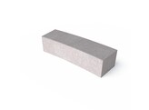 Schellevis zitelement courbe 200X60X47 CM Gris