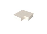 Schellevis trap HOEKSTUK 90   37/15  BUITEN CREME. 60X60 CM