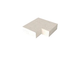 Schellevis trap HOEKSTUK 90   37/15  BINNEN CREME. 60X60 CM