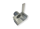 ALU SIDE DRAIN - LEFT END PIECE - WITH HORIZONTAL OUTLET DIA 5cm