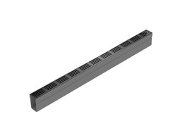 VANDIX STARLINE - Caniveau en PVC et d une grille design en alu noir 100x6x10cmH
